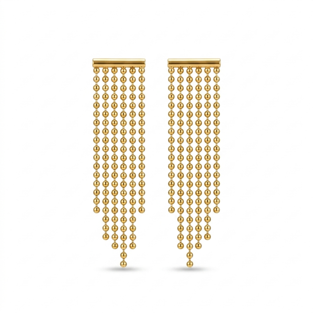 Boucles d'oreilles Silhouette Fluidity Golden Rain