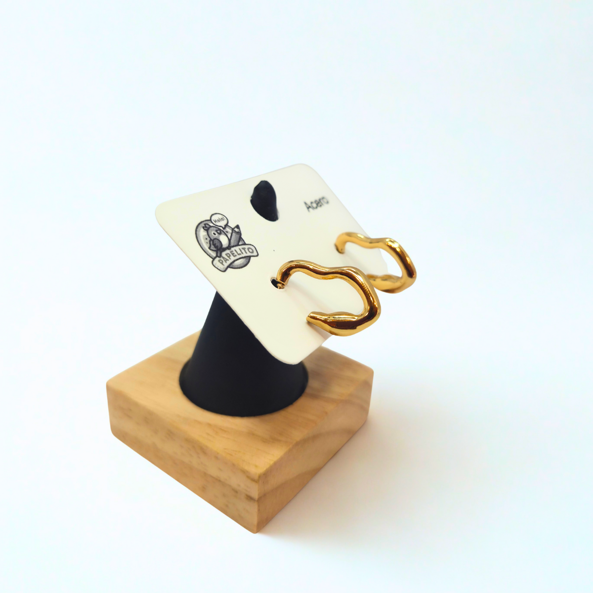 Irregular Wavy Earrings 100% 18K Gold Plated Steel