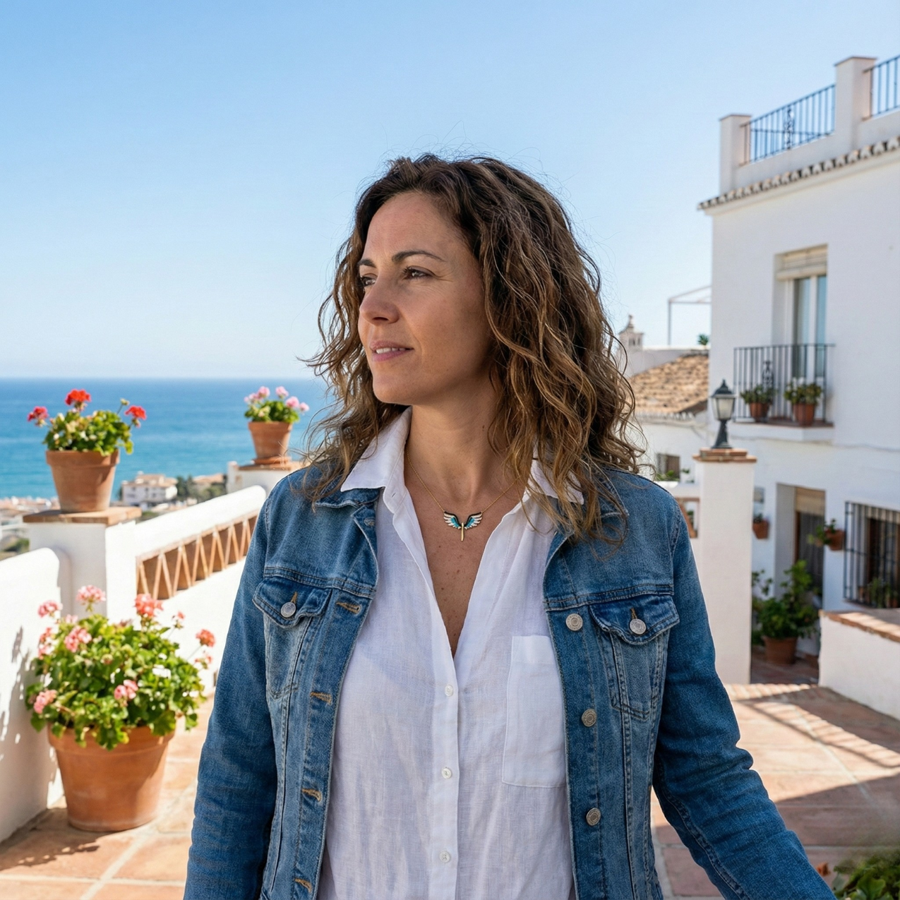 Collier ailes d'ange avec zirconiums cubiques multicolores, 100 % acier, plaqué or 18 carats