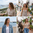 Collier Trèfle Bleu 100% Acier Inoxydable Couleur Argent