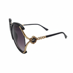 Gafas de Sol Oversize con Patillas Doradas 100% Acero Bañado en Oro 18K