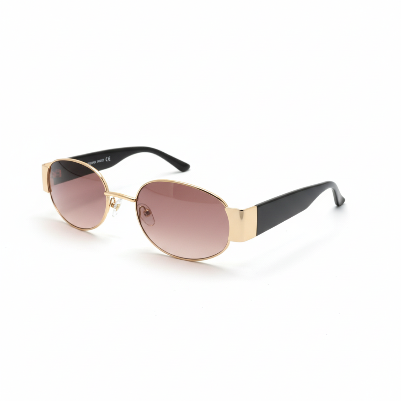 Gafas de Sol Ovaladas con Montura Dorada 100% Acero Bañado en Oro 18K