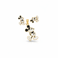 Conjunto de Pendientes Infantiles Mickey Mouse de Acero Chapado en Oro 18K