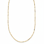 Collier en acier plaqué or 18 carats avec chaîne à barrette fine