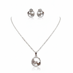 Conjunto Infantil de Collar y Pendientes Mariposas 100% Acero Inoxidable