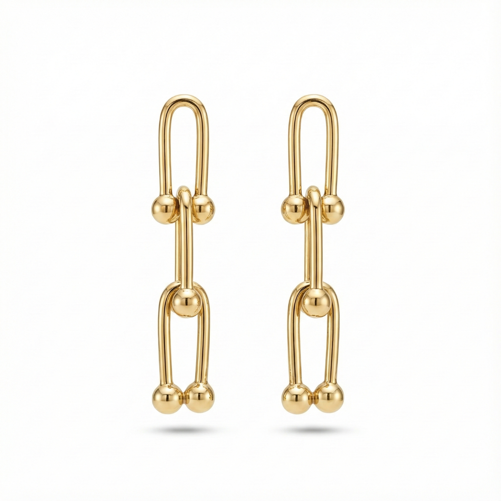 Gold Safety Pin Earrings – 100% Stainless Steel