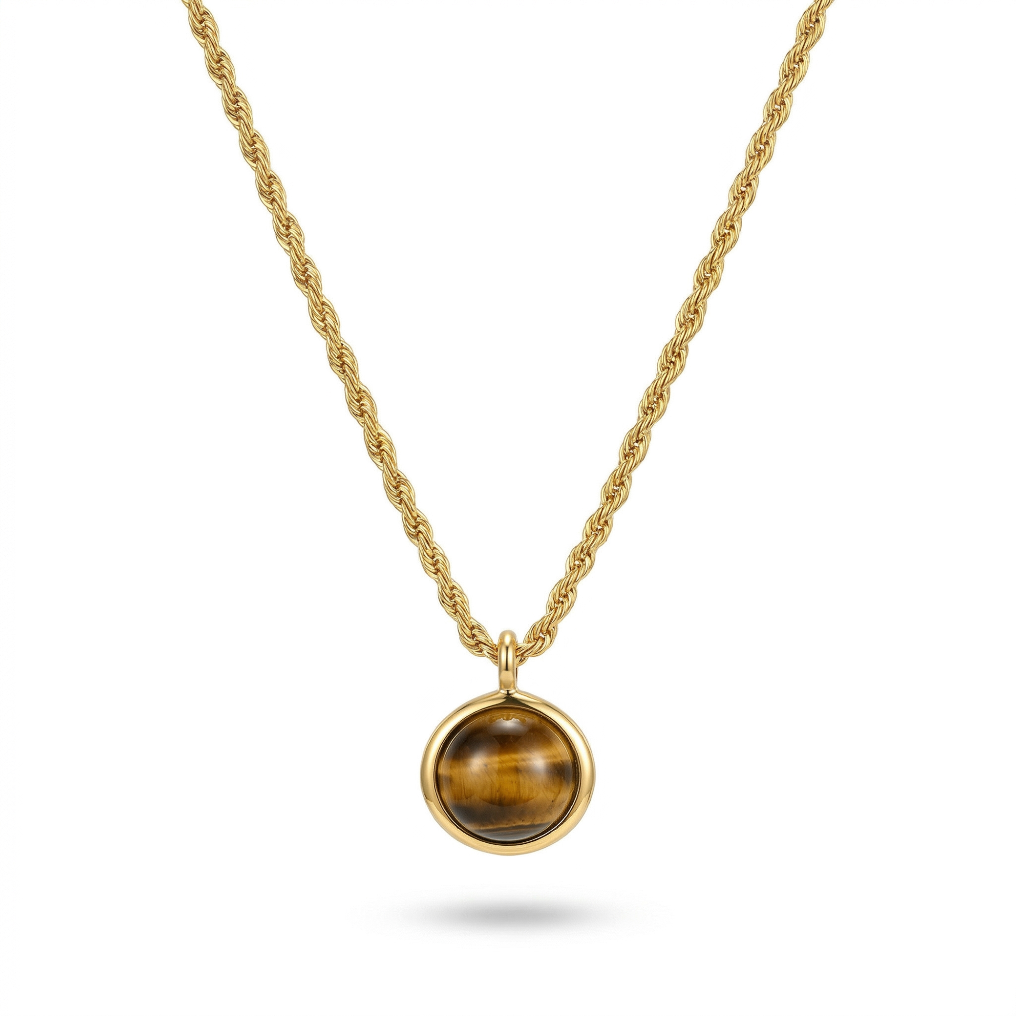 Collier œil de tigre - Force naturelle et aura dorée