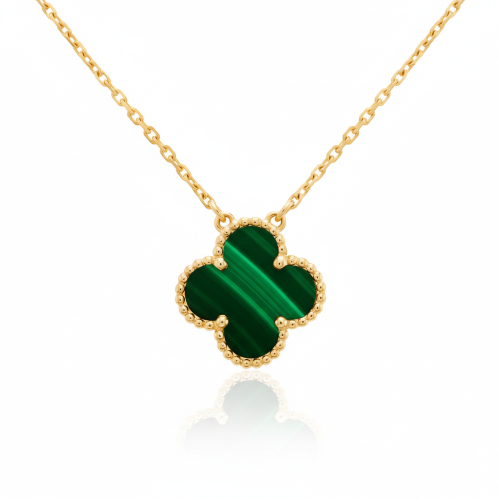 Collier en acier inoxydable Green Flora – Design exclusif