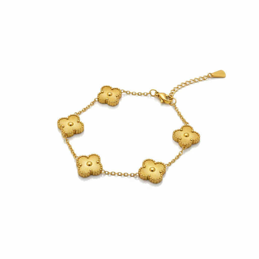 Bracelet Flora en acier inoxydable doré – Design exclusif
