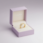 Anillo de Triple Banda 100% Acero Bañado en Oro 18K