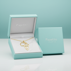 Collar con Colgante de Mapa de África y Anj (Cruz Egipcia) 100% Acero Bañado en Oro 18K