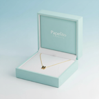 Enameled Letter 'H' Necklace and Earrings Set - 100% 18K Gold Plated Steel