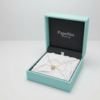 Collar de Acero Inoxidable 100% con Colgante de Cilindro de Zirconias ( Oro o Plata )