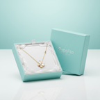 Collar Mariposa con Nácar y Circonita 100% Acero Bañado en Oro 18K