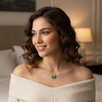 Collar Mariposa Zirconia Verde Esmeralda - 100% Acero Bañado en Oro 18K