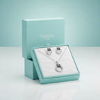 Ensemble collier et boucles d'oreilles bague en zircone - 100 % acier rhodié