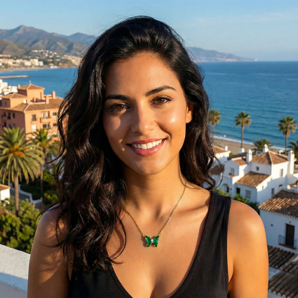 Collar Mariposa Zirconia Verde Esmeralda - 100% Acero Bañado en Oro 18K