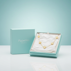 Collar de Trébol Texturizado 100% Acero Bañado en Oro 18K