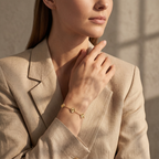 Bracelet Flora en acier inoxydable doré – Design exclusif