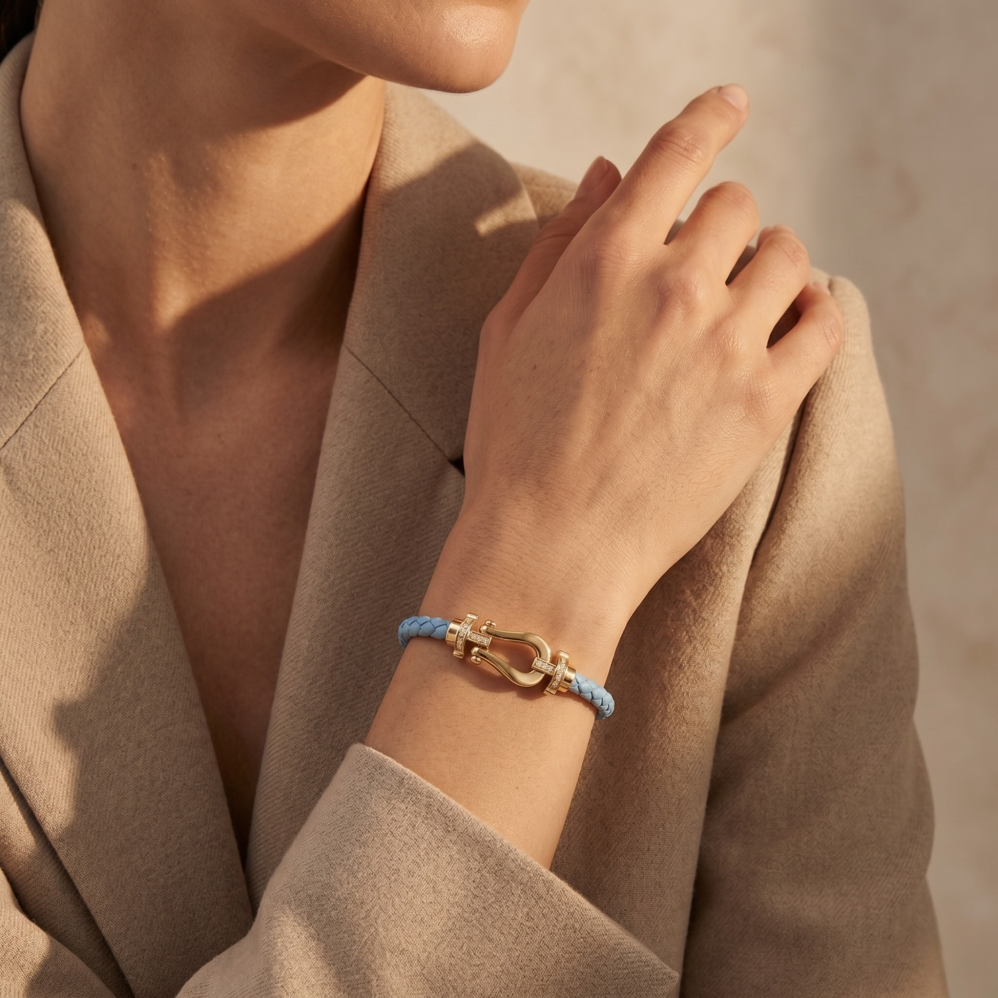 Bracelet Lumière Céleste avec maillon pavé