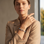 Bracelet Marine Bleu avec fermoir doré