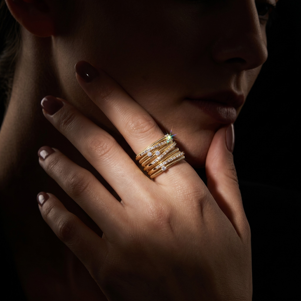 Bague Stellar Stack Infinité de lignes