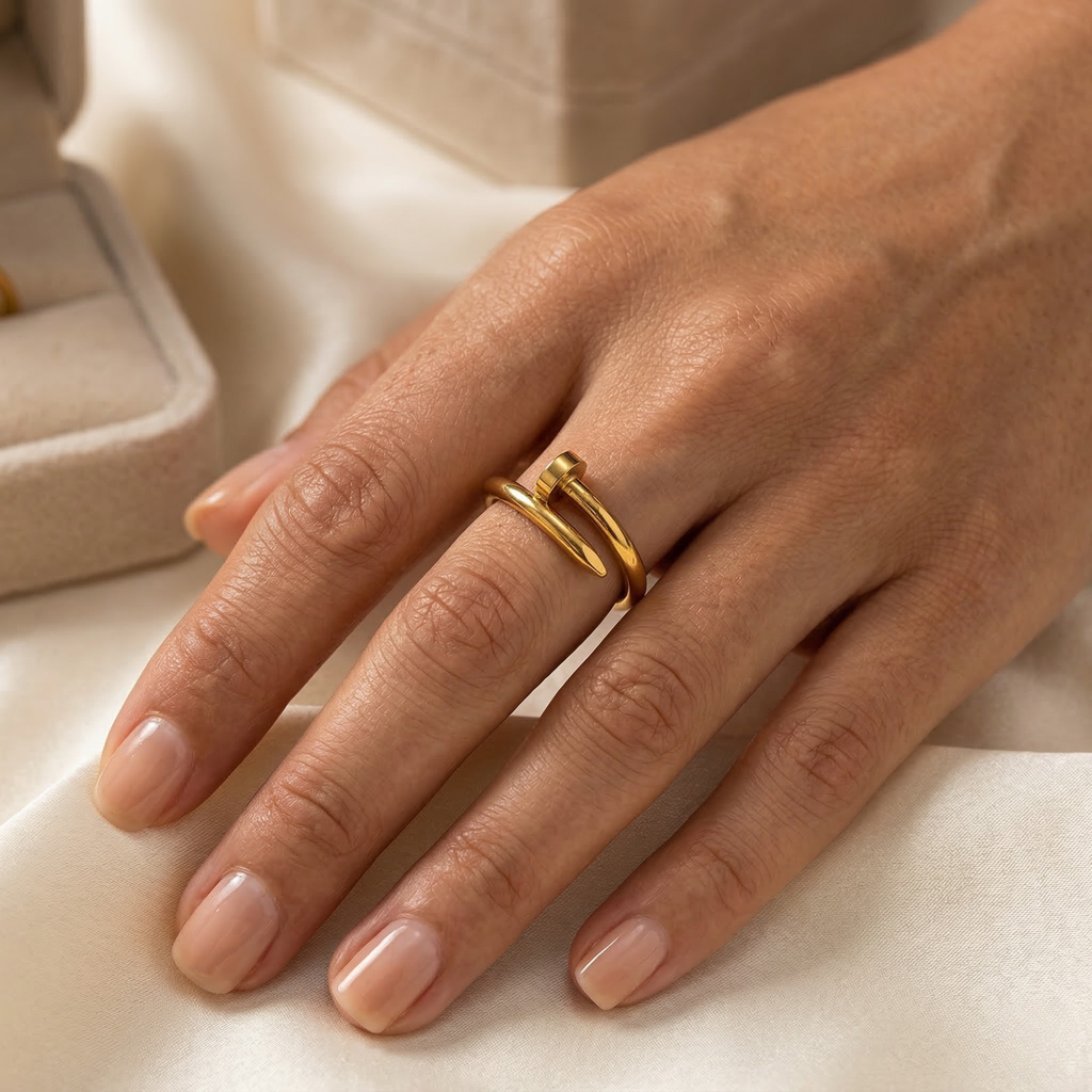 Bague Spirale Dorée