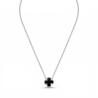 Ensemble Trèfle Noir Argenté
