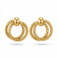 Braided Hoop Earrings - 100% 18K Gold Plated Steel