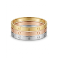 Lot de 3 bracelets Love en acier inoxydable plaqué or 18 carats – Or, argent et or rose