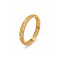 Rigid Openwork Bracelet with Geometric Design in 18K Gold Plated Steel