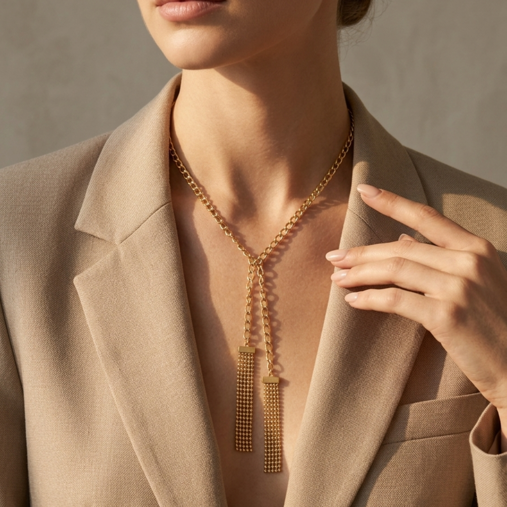 Collier L'Étoile Cascade Gland Doré