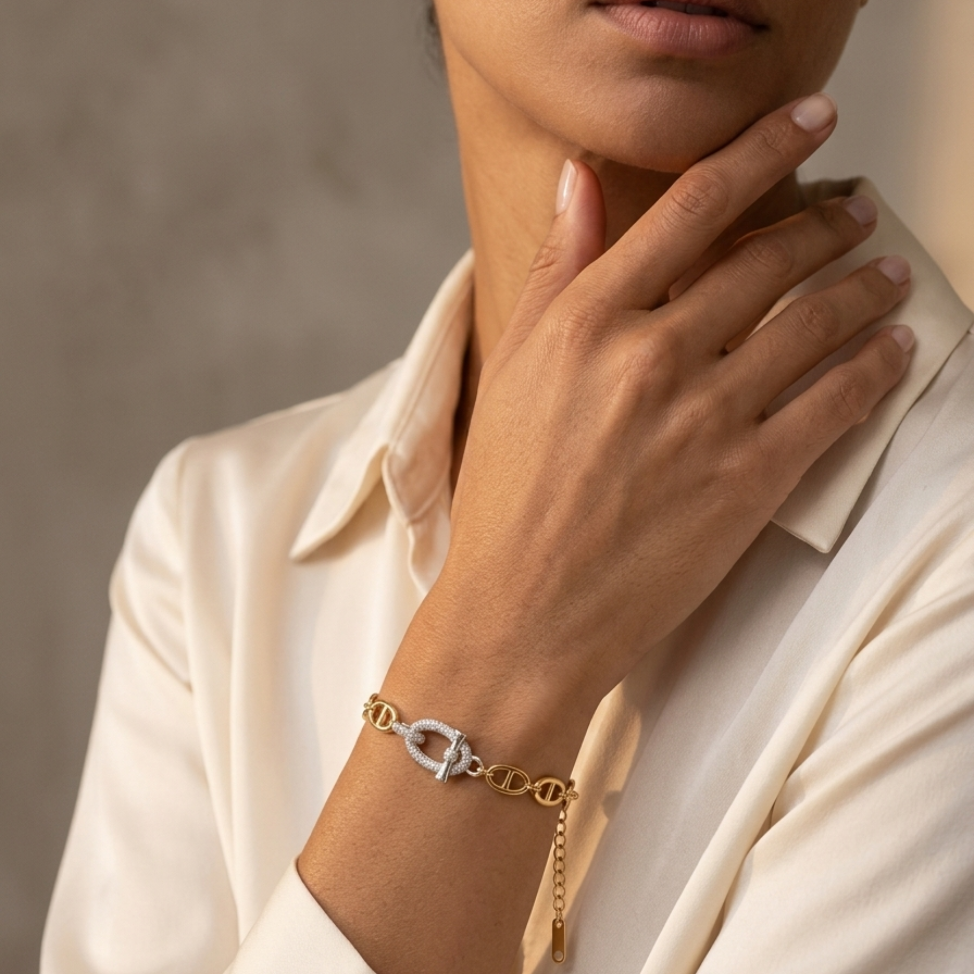 Bracelet L’Ancre Céleste Pavé