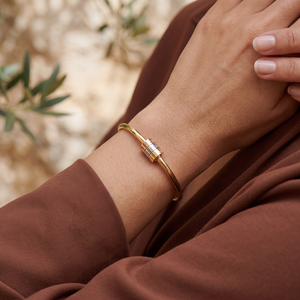 Brazalete Bangle L'Aura Tri-Gold Éclat