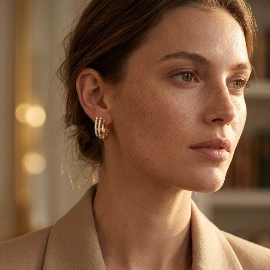 Boucles d'oreilles L'Éclat Triomphal Pavé Multi-Hoop