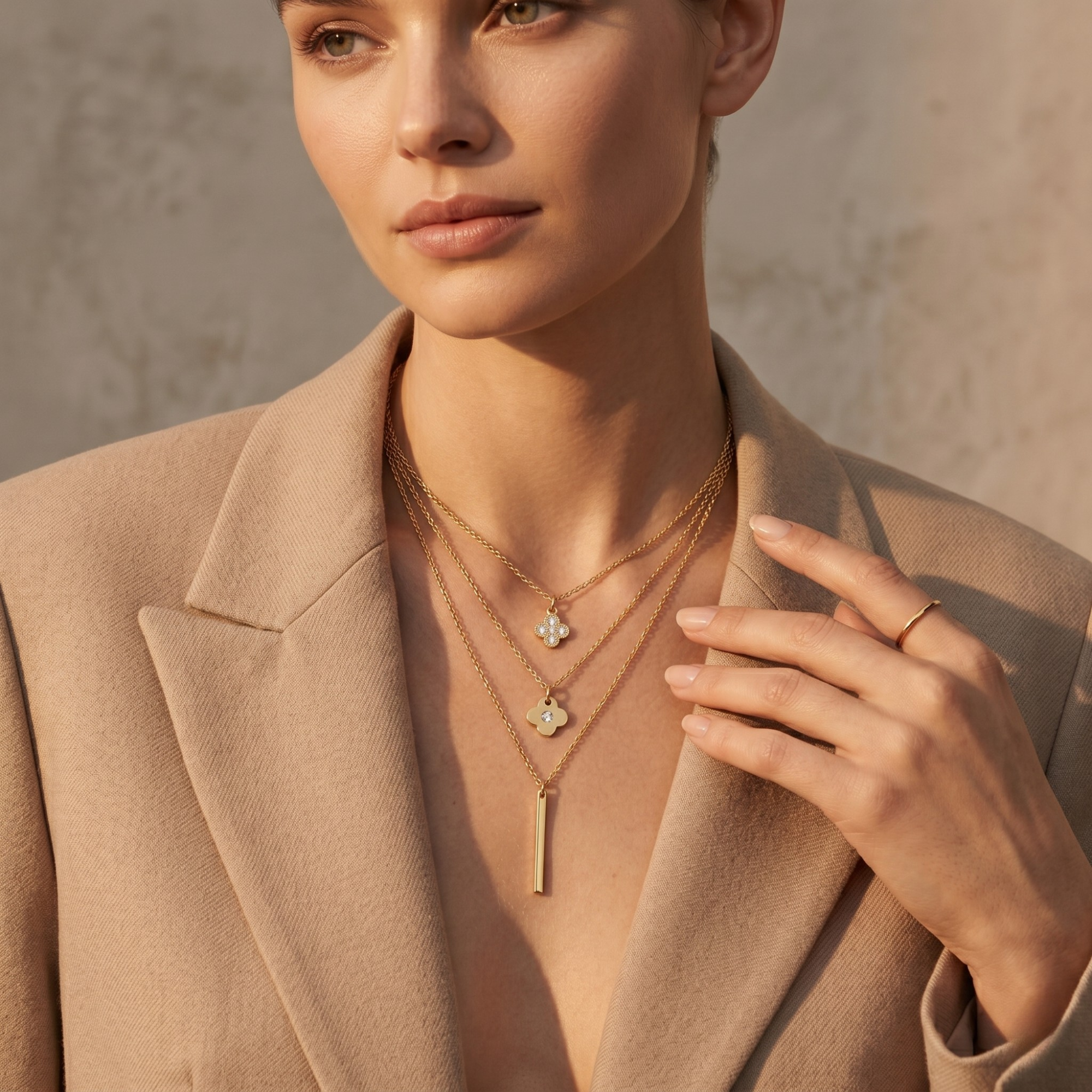 Collier Trèfle Secret Linear Drop