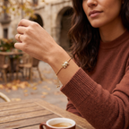Pulsera Ajustable Ourson Doré en Pavé Éclat
