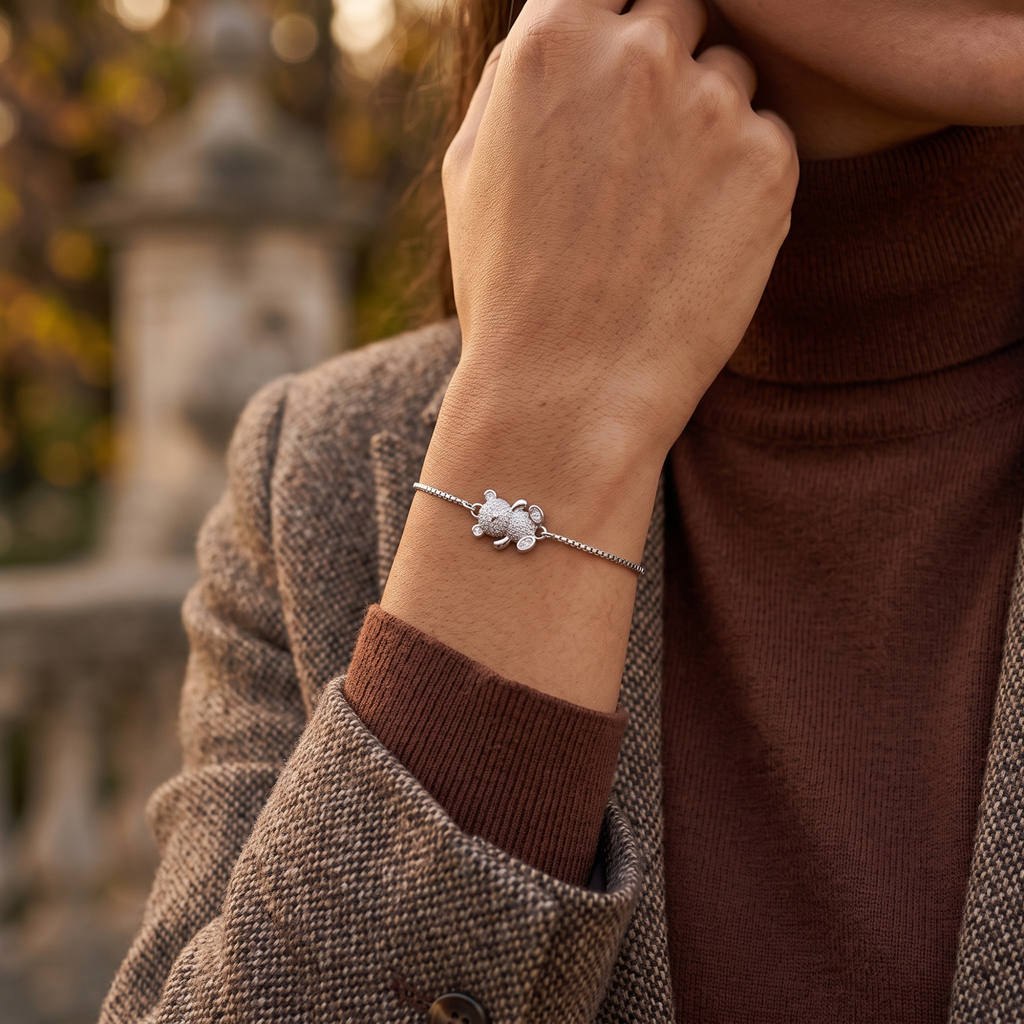 Pulsera Ajustable Ourson Pavé Éclat