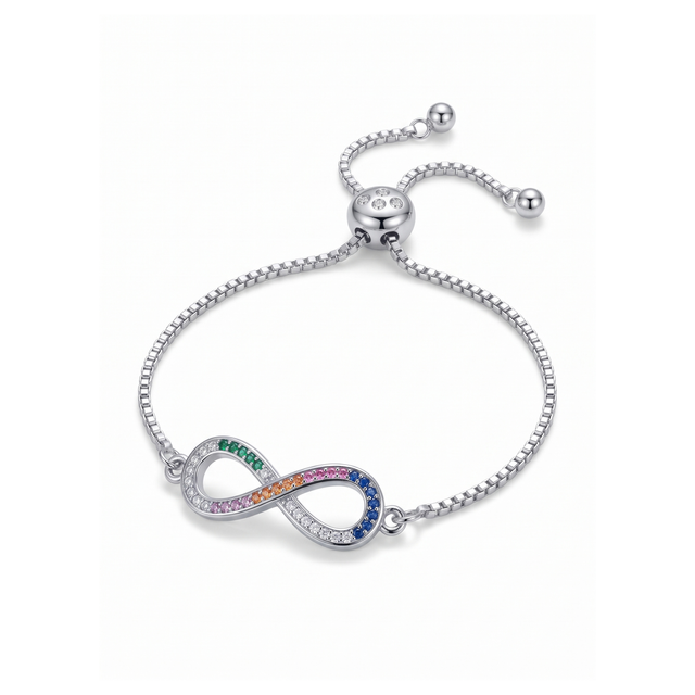 Pulsera Infini Arc-en-Ciel en Pavé Multicolor