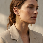 Boucles d'oreilles Silhouette Fluidity Golden Rain