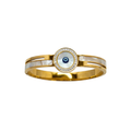 Rigid Bracelet with Evil Eye and Mother-of-Pearl - 100% 18K Gold Plated Steel