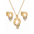 Collier et boucles d'oreilles Cercle Trinity Vis