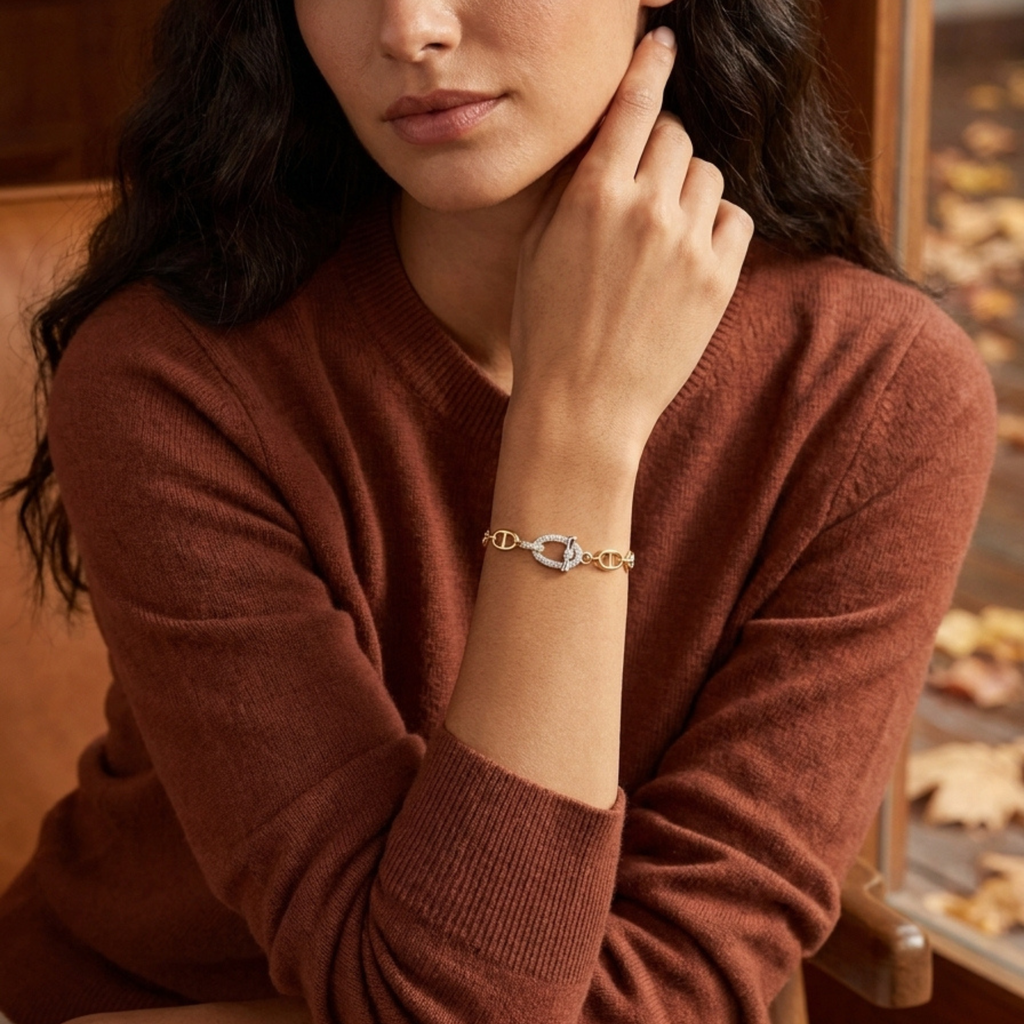L’Ancre Céleste Pavé Bracelet