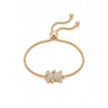 Pulsera Ajustable Ourson Doré en Pavé Éclat