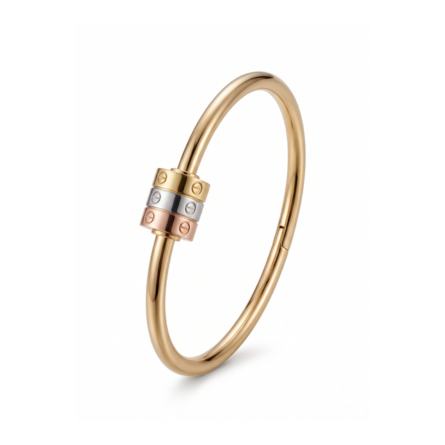 Brazalete Bangle L'Aura Tri-Gold Éclat