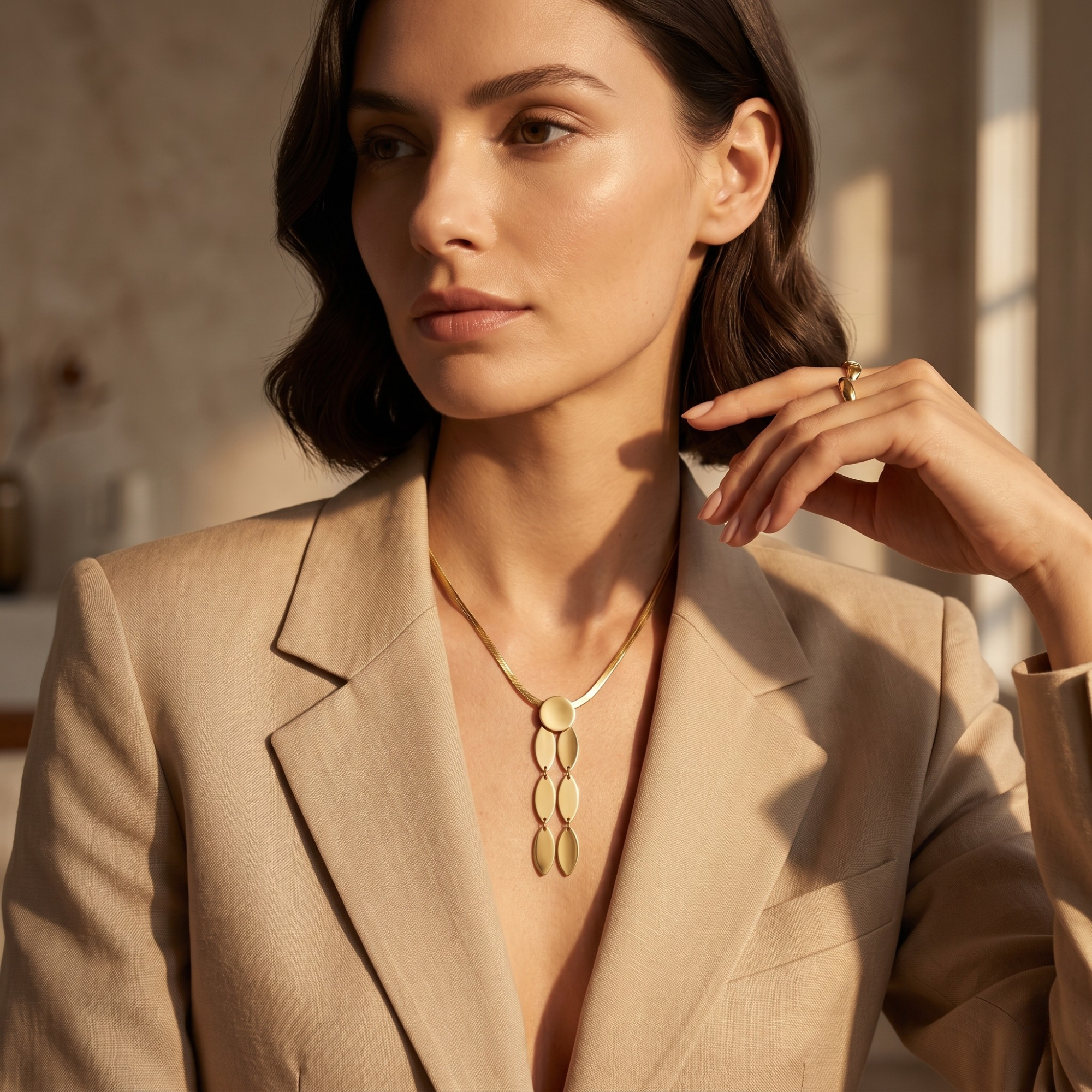 Collier goutte Fleur d'Or Mystique