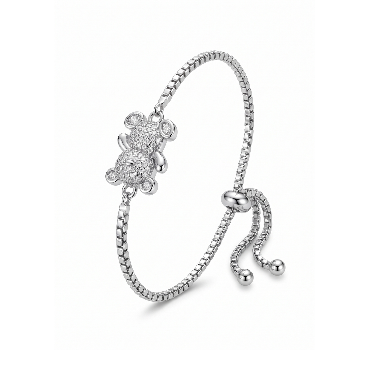 Bracelet ajustable Ourson Pavé Éclat