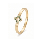 Fleur Émeraude & Pavé Royale Rigid Bracelet