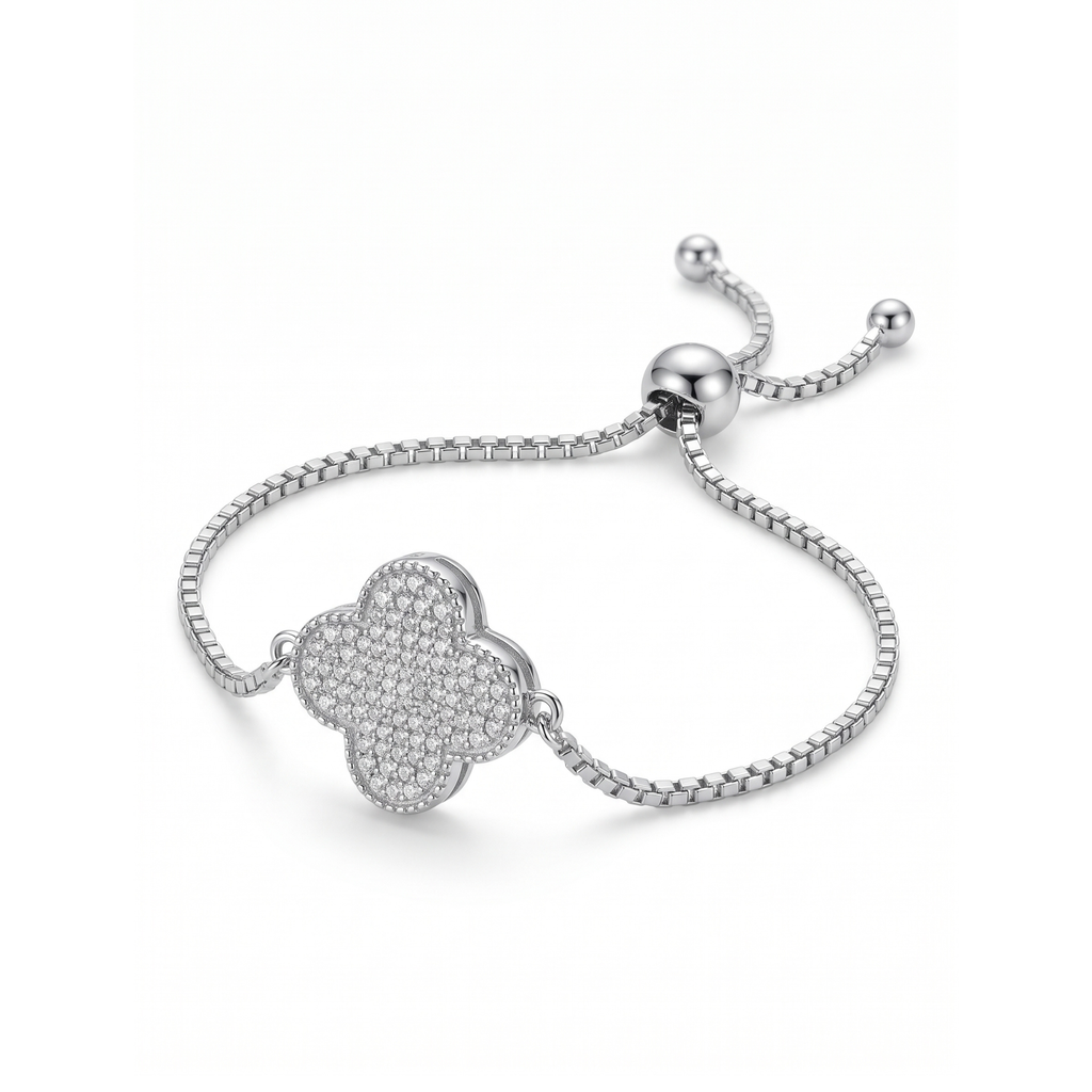 Pulseira Trèfle Pavé Éclat com Silhueta Sublime