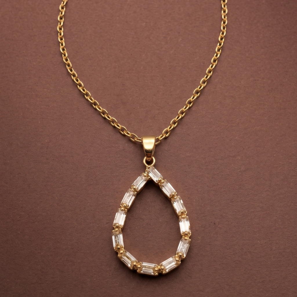 Collar Goutte Baguette Solaire